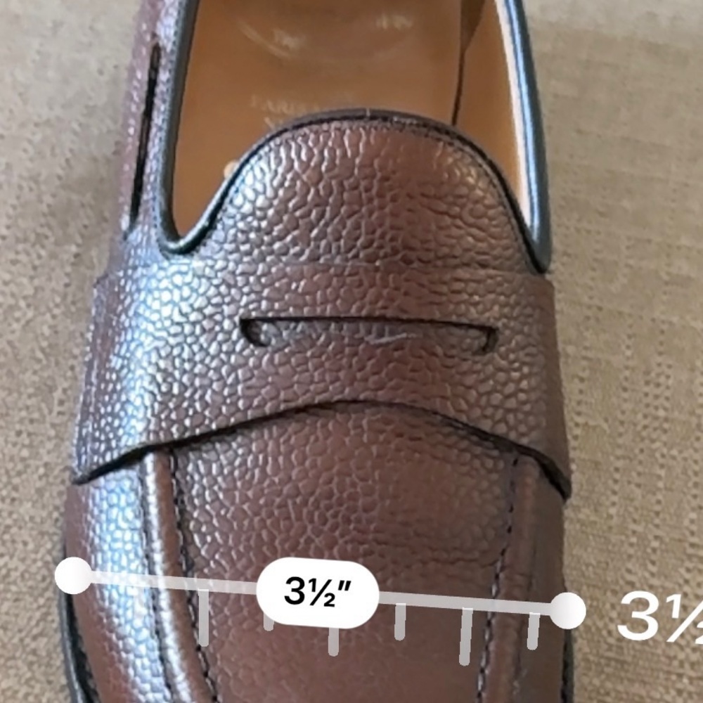 Men’s brown genuine calf leather penny loafers - Picture 8 of 9